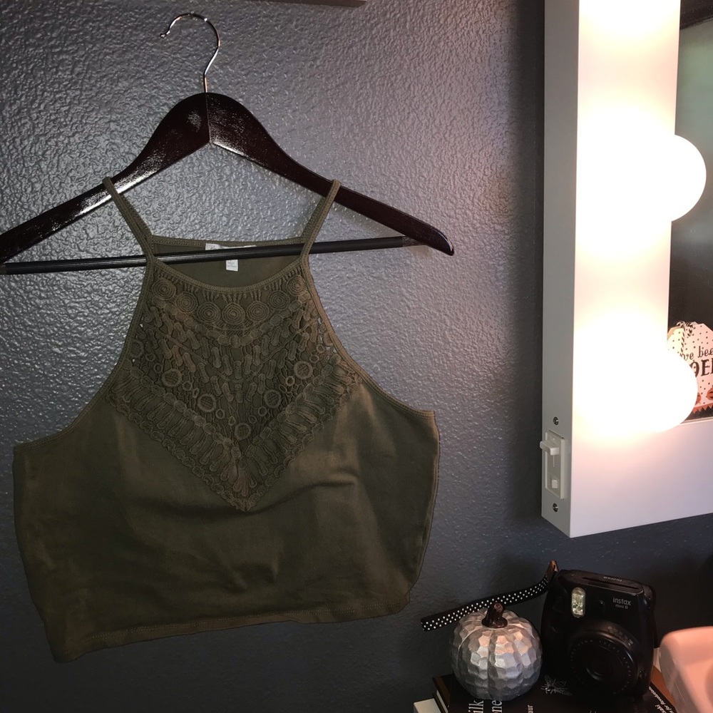 Green Charlotte Russe Halter Top
